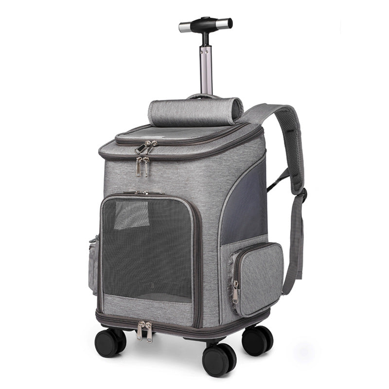 Pet Carrier Folding Backpack and Rolling Bag