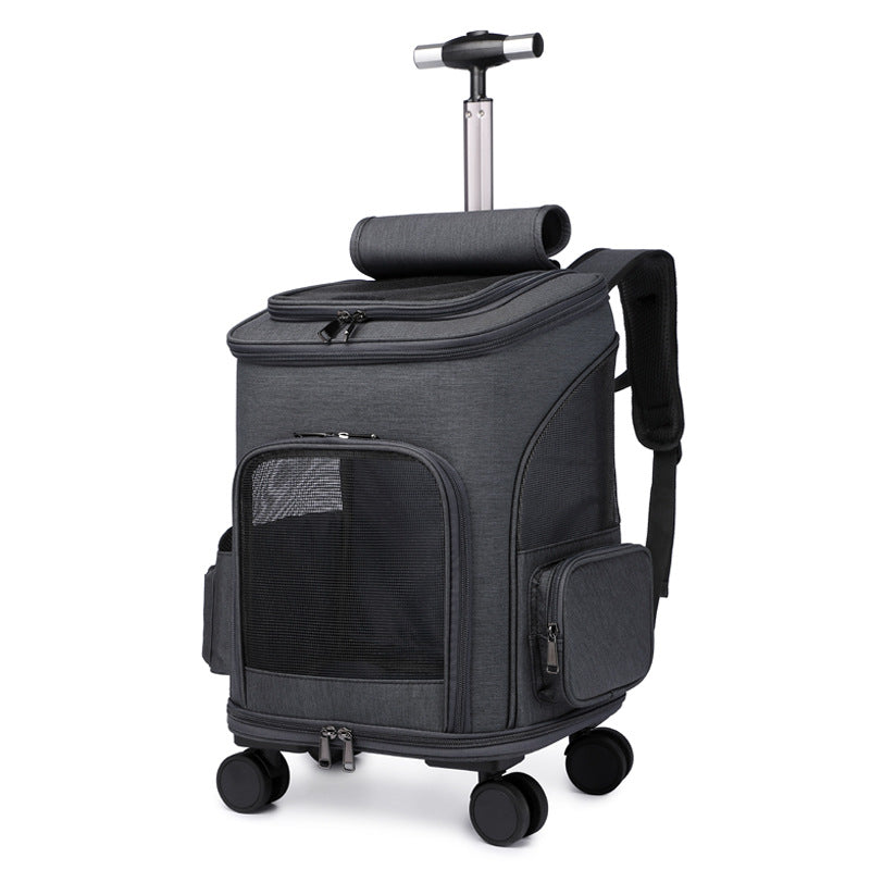 Pet Carrier Folding Backpack and Rolling Bag