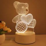Valentines Day Gift 3D Acrylic Lamp USB LED Night Light Home Decorations