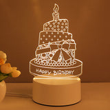 Valentines Day Gift 3D Acrylic Lamp USB LED Night Light Home Decorations