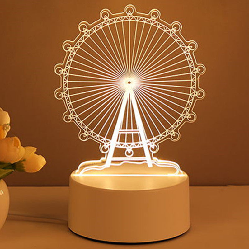 Valentines Day Gift 3D Acrylic Lamp USB LED Night Light Home Decorations