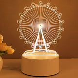 Valentines Day Gift 3D Acrylic Lamp USB LED Night Light Home Decorations