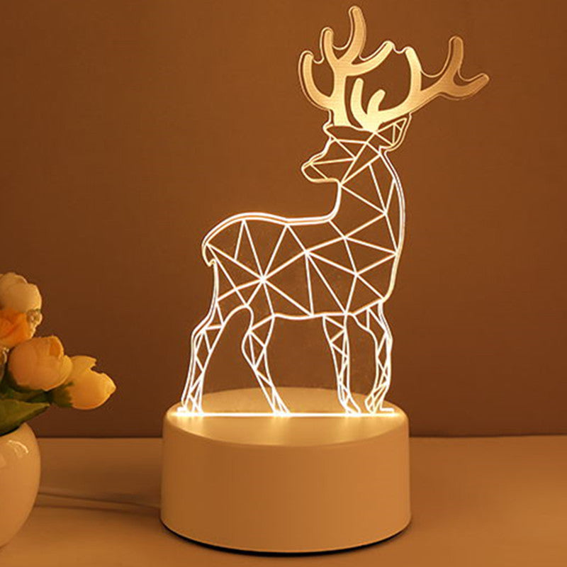 Valentines Day Gift 3D Acrylic Lamp USB LED Night Light Home Decorations