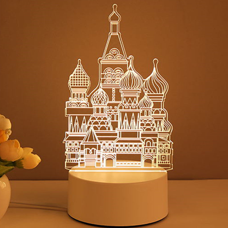 Valentines Day Gift 3D Acrylic Lamp USB LED Night Light Home Decorations
