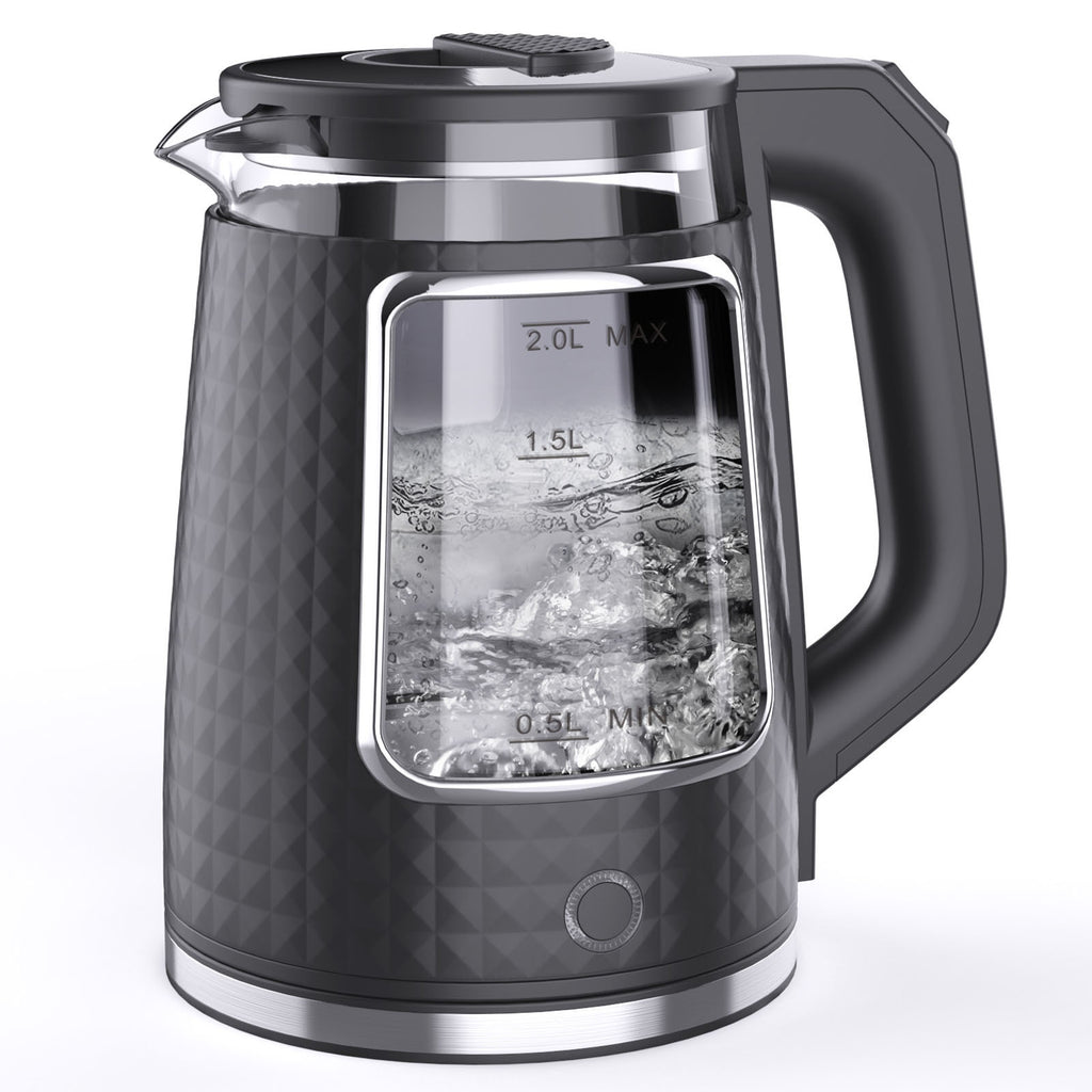 Electric Kettle, Food Grade Stainless Steel Base, 2.0L 1000W, Auto Shut-Off