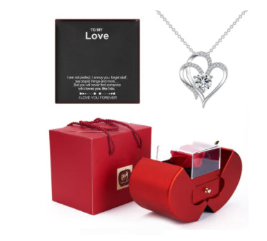 Valentine's Red Apple Jewelry Gift Box