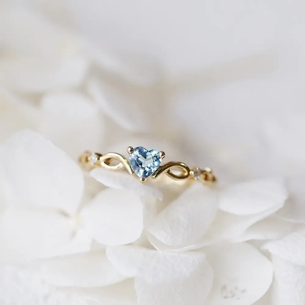 Romantic Heart Ring Valentines Anniversary Gift