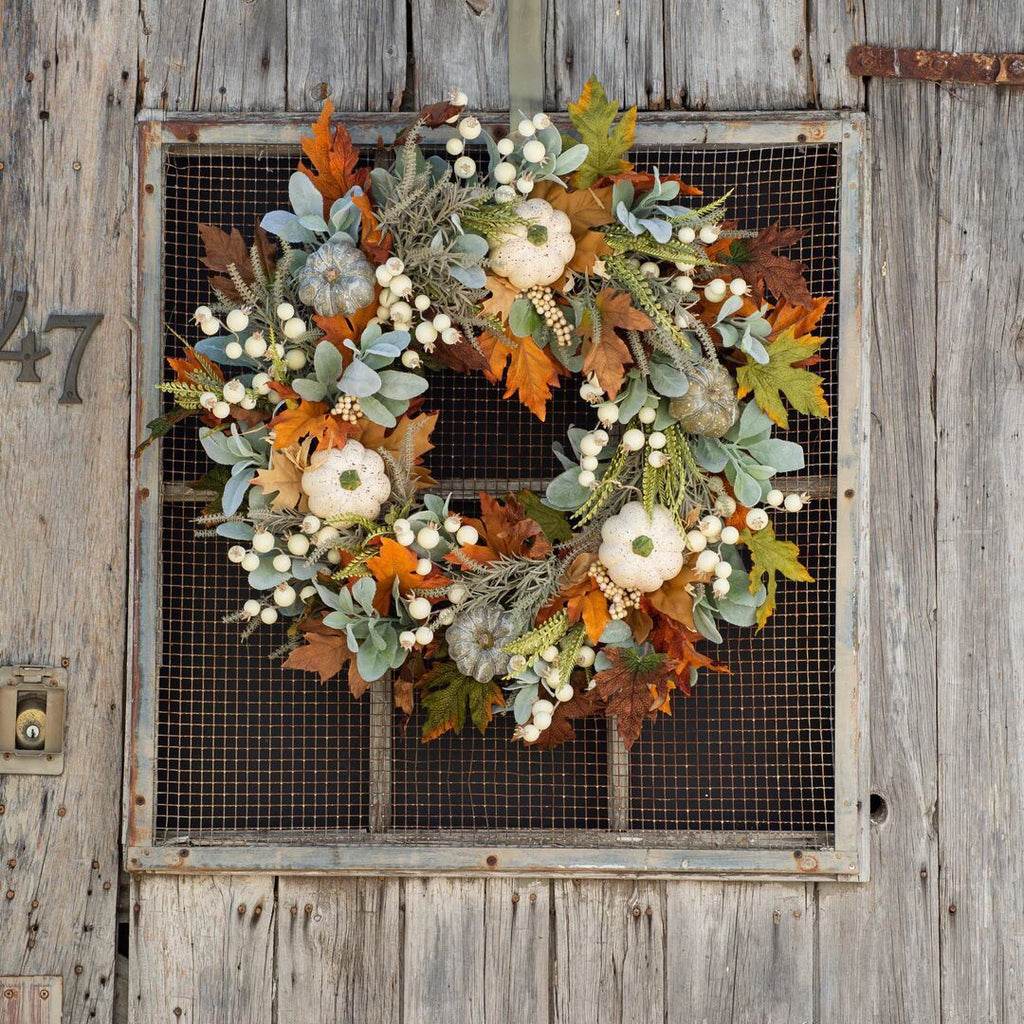 Halloween Thanksgiving Autumn Wreath Leaf Pumpkin Garland Props Home Decor