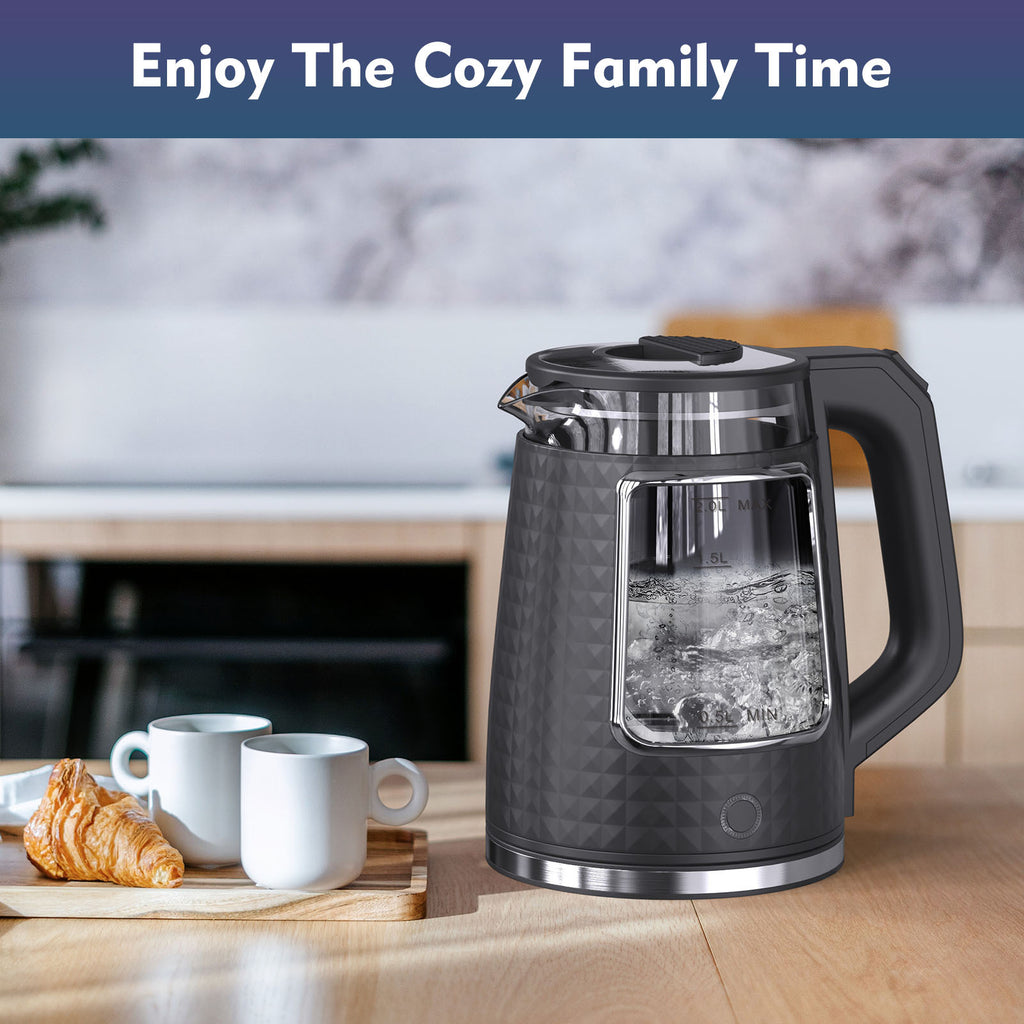 Electric Kettle, Food Grade Stainless Steel Base, 2.0L 1000W, Auto Shut-Off