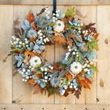 Halloween Thanksgiving Autumn Wreath Leaf Pumpkin Garland Props Home Decor