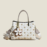 Spring Fashion Tote Bag With Flower Pendant Shoulder Bag For Women