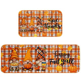 Fall Kitchen Mat Set Of 2, Autumn Kitchen Rugs Maple Leaves Thanksgiving Decor