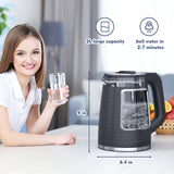 Electric Kettle, Food Grade Stainless Steel Base, 2.0L 1000W, Auto Shut-Off