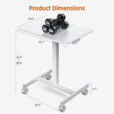 Adjustable Rolling Desk For Home, Office,Overbed