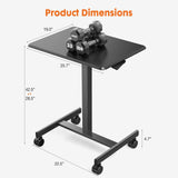 Adjustable Rolling Desk For Home, Office,Overbed