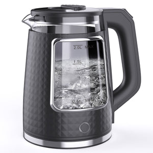 Electric Kettle, Food Grade Stainless Steel Base, 2.0L 1000W, Auto Shut-Off