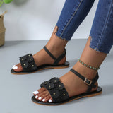 Spring Bohemian Flowers Sandals Casual Versatile Shoes For Women