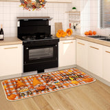Fall Kitchen Mat Set Of 2, Autumn Kitchen Rugs Maple Leaves Thanksgiving Decor