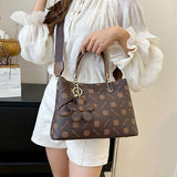 Spring Fashion Tote Bag With Flower Pendant Shoulder Bag For Women