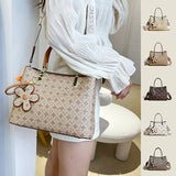 Spring Fashion Tote Bag With Flower Pendant Shoulder Bag For Women