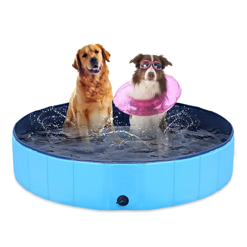 PJZP Large Dog Pool Foldable Dog Pool pet Pool Dog Swimming Pool Portable Suitable for Indoor and Outdoor use(48x12in)