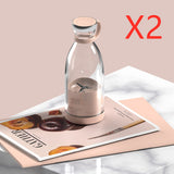 350ML Electric Juicer/Smoothie Blender Mixer USB Rechargeable Machine & Portable Bottle