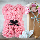 Valentine's Day Gift Big Eternal Rose Flower Handmade Teddy Bear