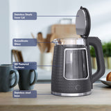 Electric Kettle, Food Grade Stainless Steel Base, 2.0L 1000W, Auto Shut-Off