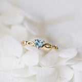 Romantic Heart Ring Valentines Anniversary Gift