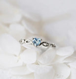 Romantic Heart Ring Valentines Anniversary Gift