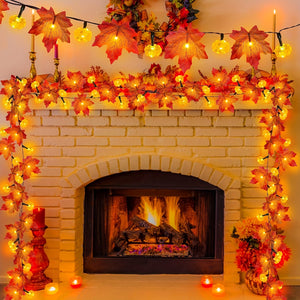 Family Autumn Decoration Thanksgiving Lights