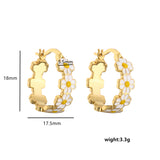 Drop Oil Ornament Small Chrysanthemum Earrings and Necklace