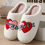 Valentine's Day Themed Women's Plush Slippers Fashion