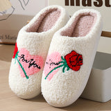 Valentine's Day Themed Women's Plush Slippers Fashion