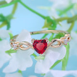 Romantic Heart Ring Valentines Anniversary Gift