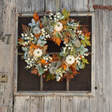 Halloween Thanksgiving Autumn Wreath Leaf Pumpkin Garland Props Home Decor