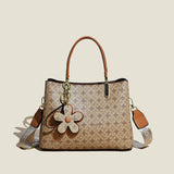 Spring Fashion Tote Bag With Flower Pendant Shoulder Bag For Women