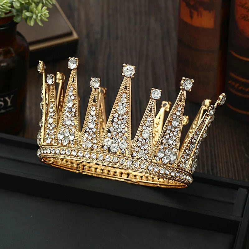 Fashion Hair Accessories Alloy Hollow Diamond Crown For Birthday, Sweet 16, Prom