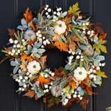 Halloween Thanksgiving Autumn Wreath Leaf Pumpkin Garland Props Home Decor