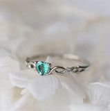 Romantic Heart Ring Valentines Anniversary Gift
