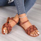 Spring Bohemian Flowers Sandals Casual Versatile Shoes For Women