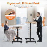Adjustable Rolling Desk For Home, Office,Overbed