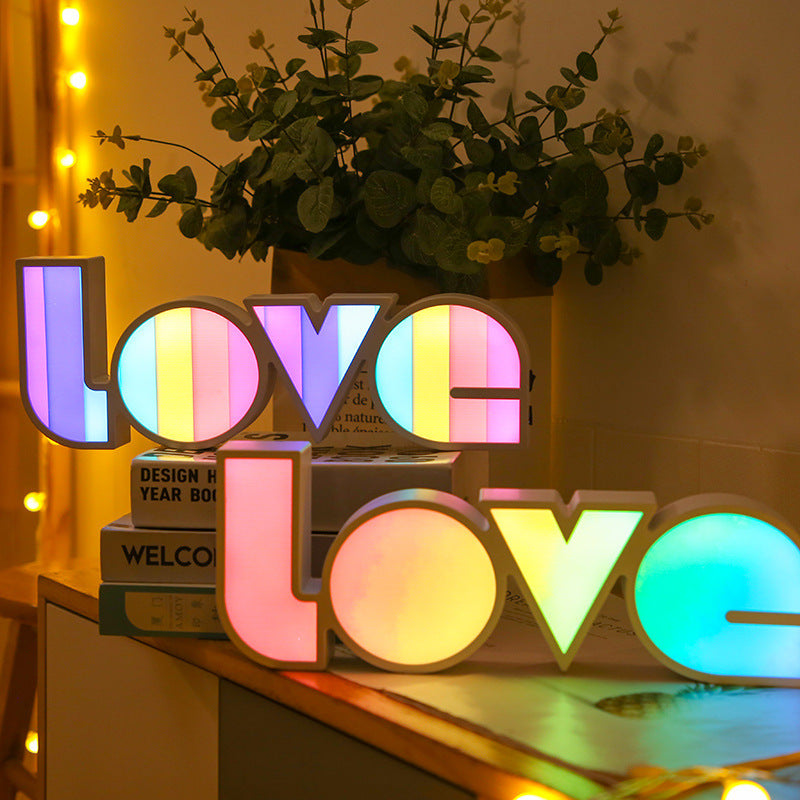 Valentines Day Decor LED LOVE Light Valentines Day Gift For Girlfriend, Wedding, Party Decor