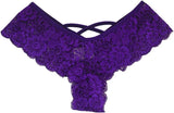 4 Pack Women Sexy Lace Underwear Lingerie Panties G-String Brief Thong Plus Size