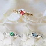 Romantic Heart Ring Valentines Anniversary Gift